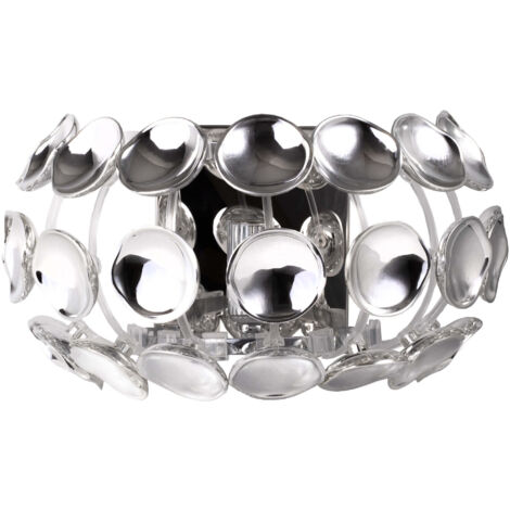 Applique Ferrara L cromata acrilico E14 Light Prestige