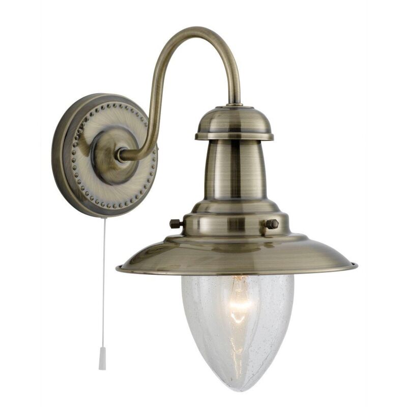 SEARCHLIGHT Applique Fisherman en laiton ancien