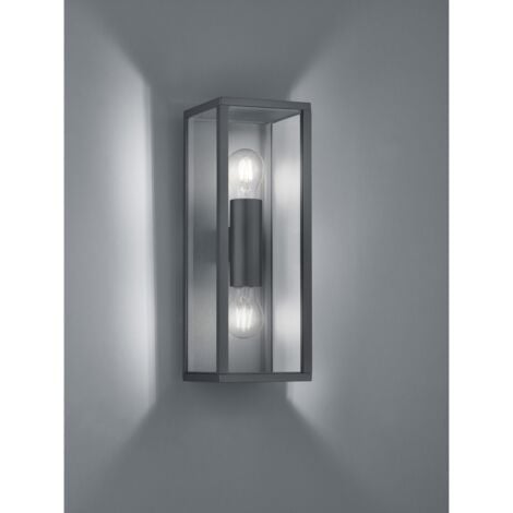 Applique Garonne Antracite Doppia Luce Sopra e Sotto IP44 Trio Lighting