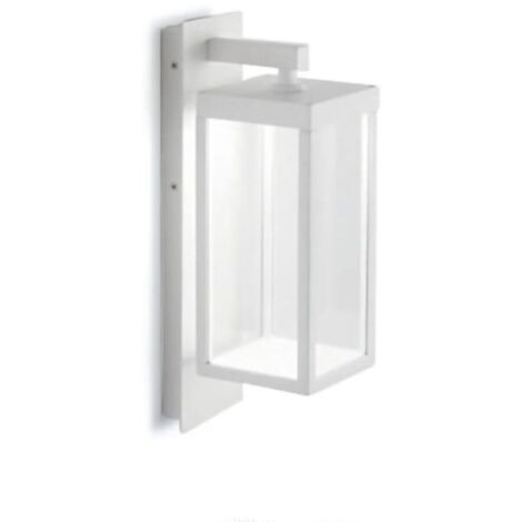 Applique gea led sire ges770 13w led 650lm 4000°k ip54 alluminio bianco lampada parete esterno