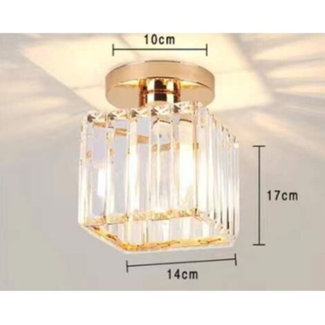Applique géométrique en fer forgé pour salon, cuisine, grenier, salle à manger, café (ampoule non incluse) lumière blanche dorée carrée E27