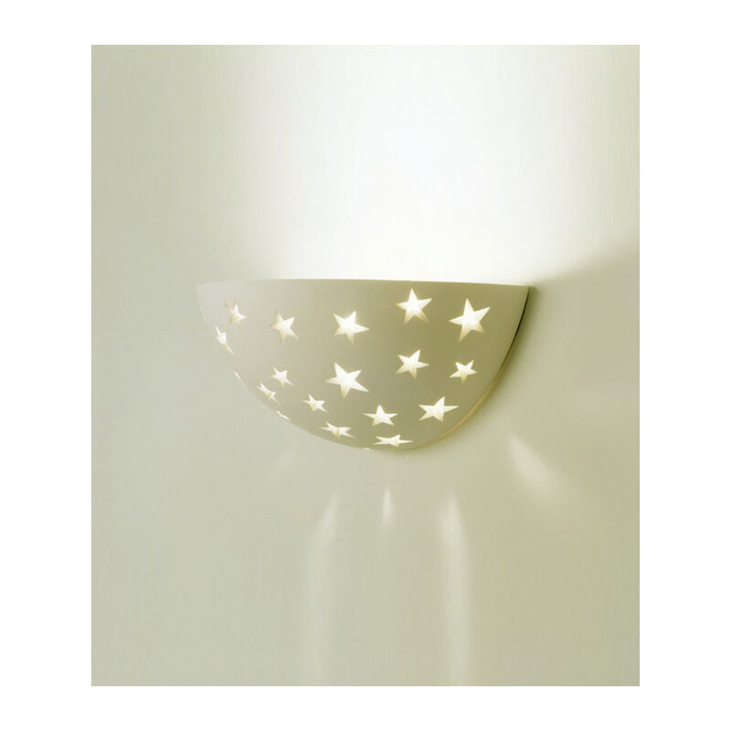 Image of Partenopea Utensili - applique gesso lampada da parete a led R7S stelle luminose luce naturale 4000K