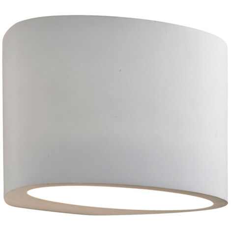 Applique Grande Moderna Malta Gesso Bianco 1 Luce G9