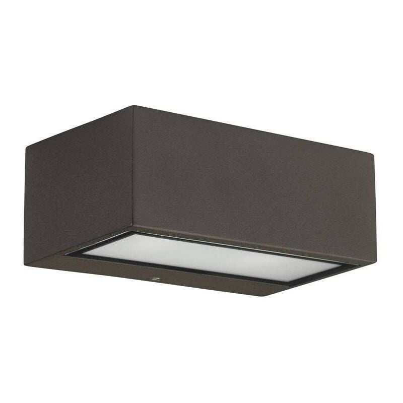 Leds-C4 Nemesis Aluminium - Applique murale extérieure à 1 ampoule marron IP44