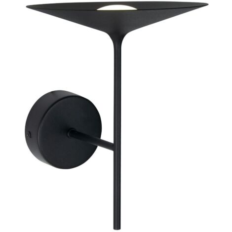 Applique HANA rotonda minimal nera LED 6W 3000K Maxlight