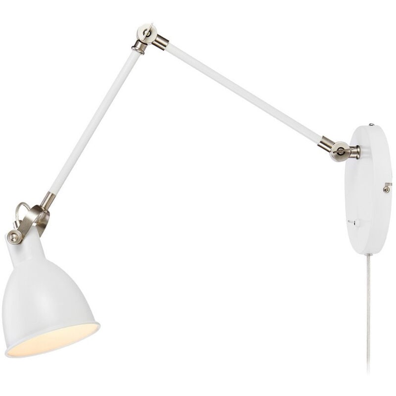 House Lampe de travail murale à dôme réglable blanc, acier - Markslojd