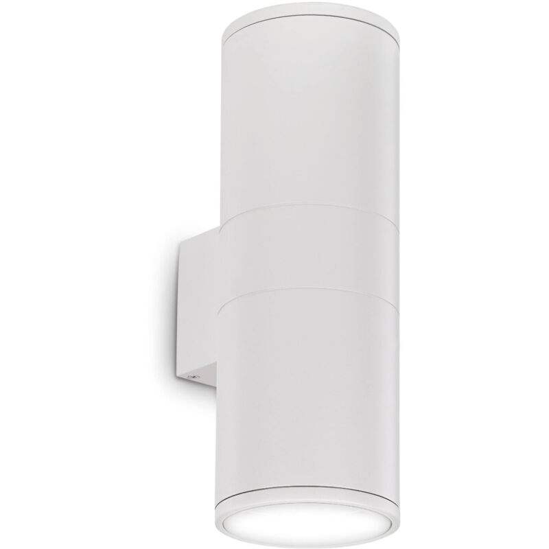 APPLIQUE CUBO GU10 SINGOLA EMISSIONE ESTERNO IP44 ALLUMINIO BIANCO