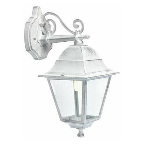 Applique in Basso Bianca Antica Parete Lampada Esterno Illuminazione Old Sovil