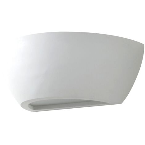 Applique in ceramica bianca cm. L31,5 x P16 x H11
