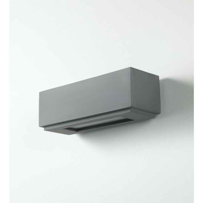 Applique in ceramica grigia cm. L22 x P8,5 x H7,5