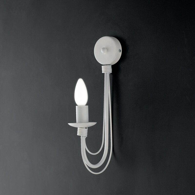 Belight - Applique in ferro laccato bianco con