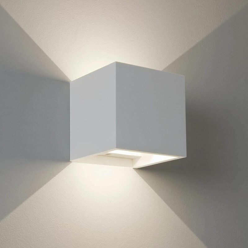 Image of Partenopea By Universo - Applique in gesso dal design moderno con forma di cubo attacco per lampadine G9