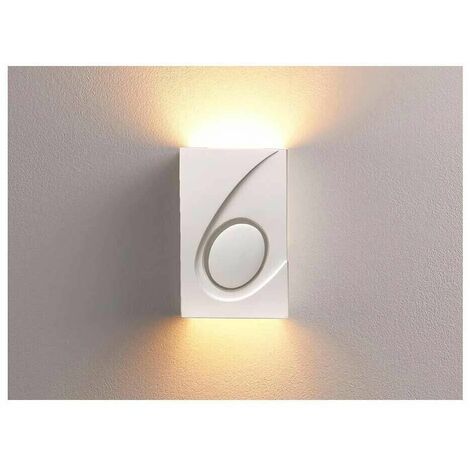 Applique in gesso dal design moderno forma biemissione attacco per lampadine G9