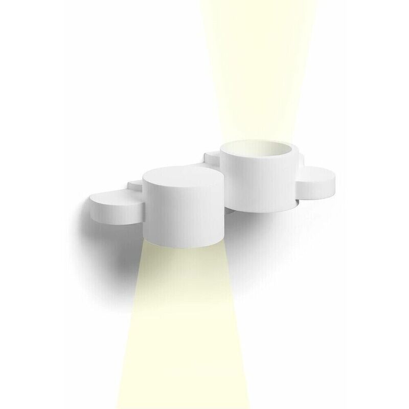 Image of Applique in gesso dal design moderno forma doppia tazza attacco per lampadine G9