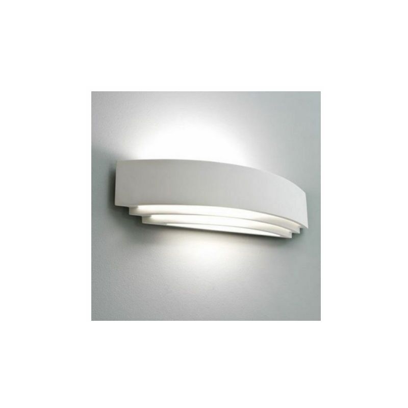 Image of Made-in-italy - Applique in Gesso Verniciabile Made in Italy Lampada a Parete Moderno Attacco E27 3 Tagli Wall Light a Muro CSF105