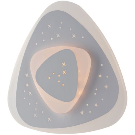 Applique in metallo bianco e acrilico con led integrato in due temperature di colore