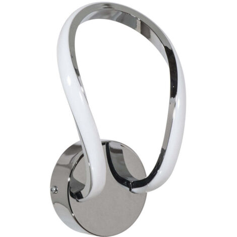 Applique in metallo e alluminio cromo lucido con led integrato Cromo Infinity