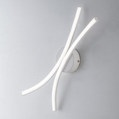 Applique in metallo e alluminio verniciato bianco con led integrato Bianco Noodles