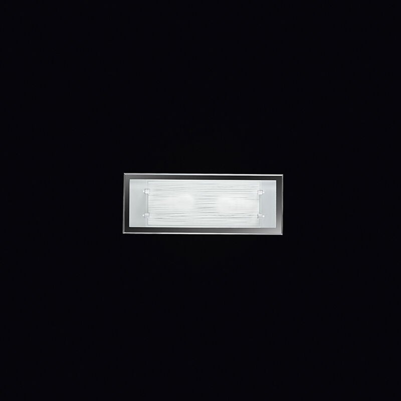 Image of Perenz - Applique In Vetro Satinato Moderna Frame Bianco 2 Luci E27 - Bianco