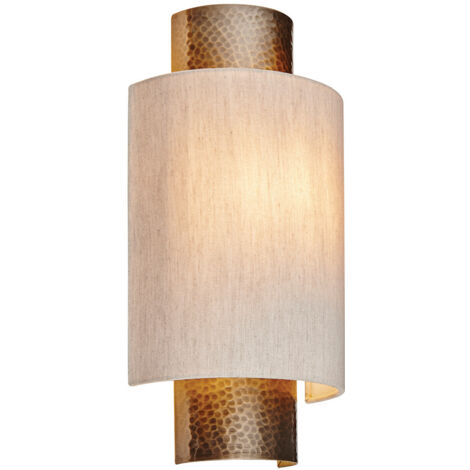 Applique Indara bronzo martellato semicircolare E14 Endon
