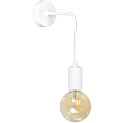 Applique Industrial 1 Luce Multiplo In Acciaio Bianco