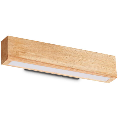 Applique Industrial-Minimal Craft Legno Marrone Led 13W 3000K Luce Calda