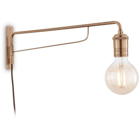 Applique Industrial-Minimal Triumph Metallo Ottone 1 Luce E27