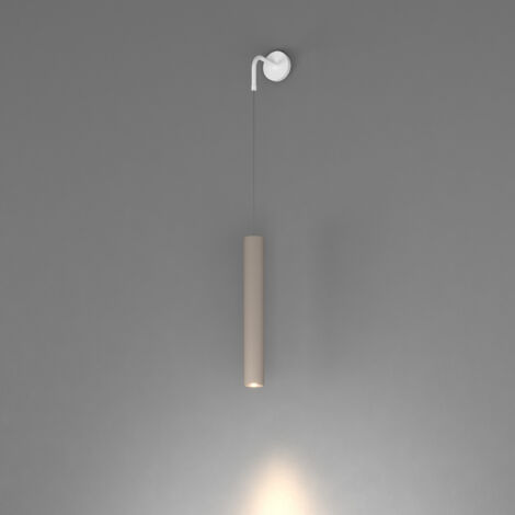 Applique Industrial-Minimal Xeana Metallo Bianco Marrone 1 Luce Gu10