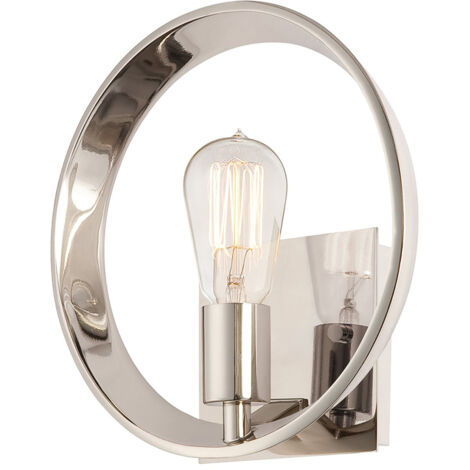 Applique Industrial Nordico Theater Row Metallo Argento Imperiale 1 Luce E27