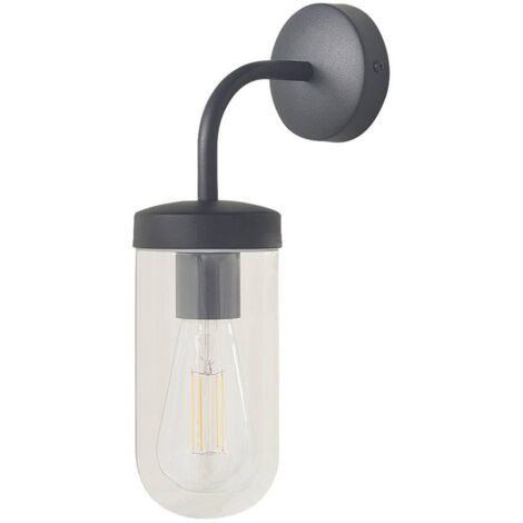 Applique industriale bagno E27 nero opaco IP44 Rabalux