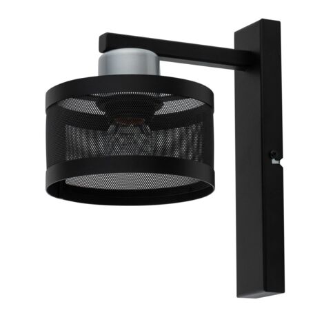 Applique industriale decorativa nero/argento Off E27 15W Sigma