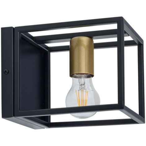 Applique industriale loft nero-oro Vigo E27 15W Sigma