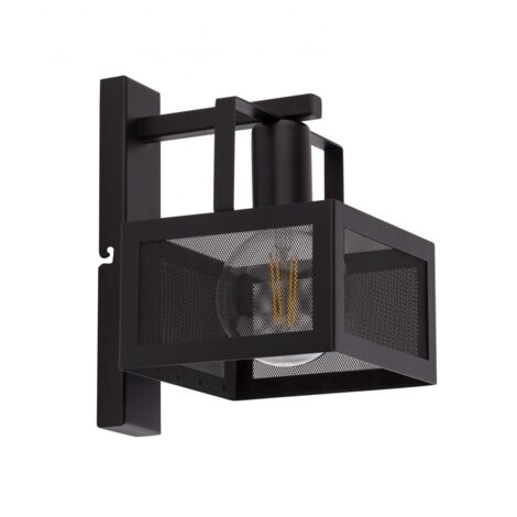 Applique industriale nera Albert 1xE27 15W Sigma Lighting