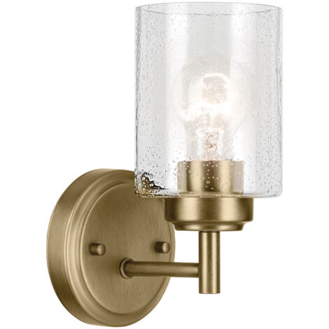 Applique industriale Winslow ottone vetro bolle E27 Kichler