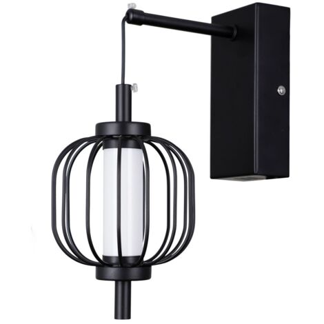 Applique industrielle noire mat grille LED 4W PEDRO