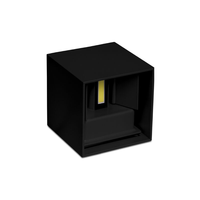 Image of Applique led cubo 6w nero luce calda 3000K Lampada da parete per esterno IP65