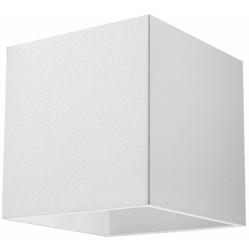 Image of Applique interno Lampada su e giù Applique corridoio Lampada su e giù interno, quadrato bianco alluminio, 1x G9, LxH 10x10 cm, vano scala soggiorno