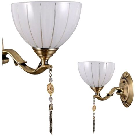 Applique Italux Baxio ottone/oro vetro E27 MB38445-1