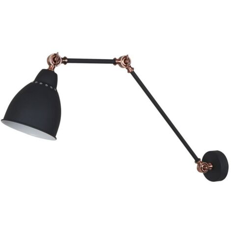 Applique Italux Sonny industrielle noir cuivre E27