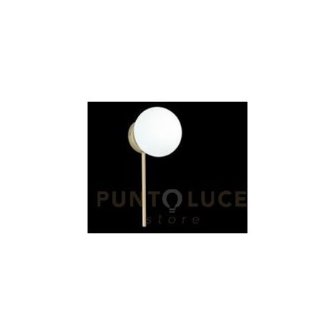 APPLIQUE JEWEL ORO 1 LUCE ATTACCO E14 VETRO BIANCO SATINATO D.15CM H.32CM