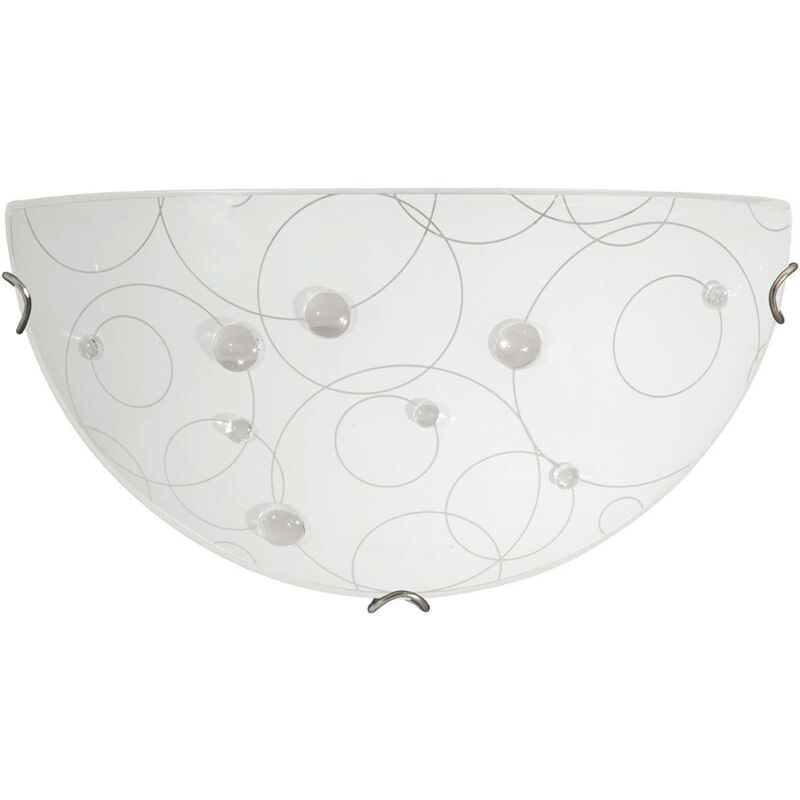 Image of Jolly metallo vetro Lampada da parete modello bianco / cromo artiglio Ø30cm
