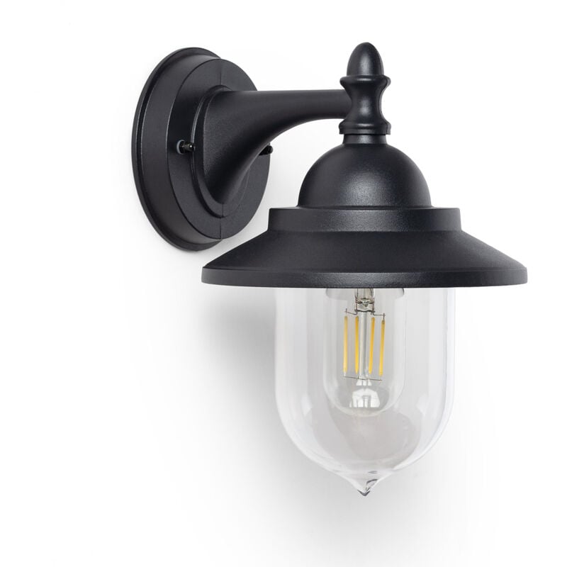 Lampe Murale Extérieure Métal Klasik Noir