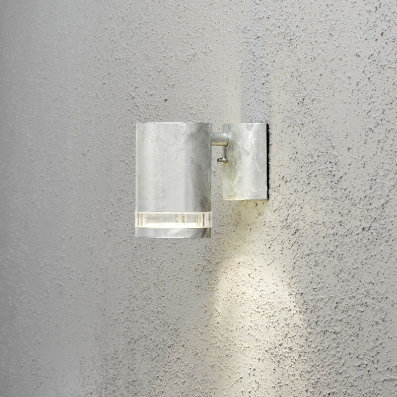 Modena Applique Murale Simple Extérieure Moderne Acier Galvanisé, Transparente, IP44 - Konstsmide