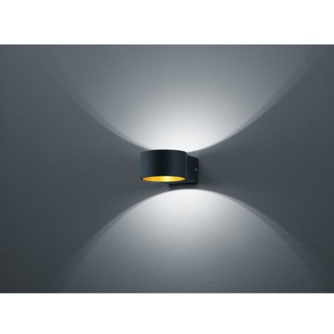 Applique Lacapo Nero e Oro Led Doppia Luce Trio Lighting