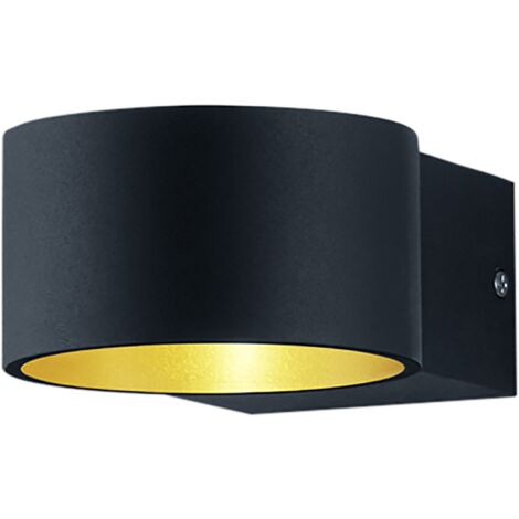 Applique Lacapo Noir et Or Led Double Lumière Trio Lighting