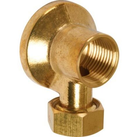 Ecolands – Applique en laiton brossé – Raccord de robinetterie avec filetage entrée 12mm – Fixation murale pour intérieur élégant