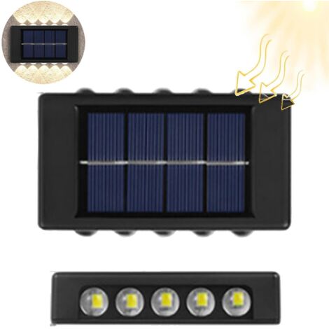APPLIQUE LAMPADA 10 LED MURO PARETE SOLARE IP65 BIDIREZIONALE GIARDINO TE-B0569
