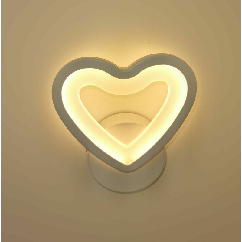 Image of Partenopea Utensili - applique lampada da muro per interno a parete luce calda 3000K cuore con led 6W