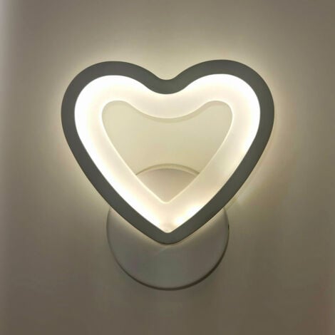 APPLIQUE LAMPADA DA MURO PER INTERNO A PARETE LUCE NATURALE 4000K CUORE CON LED