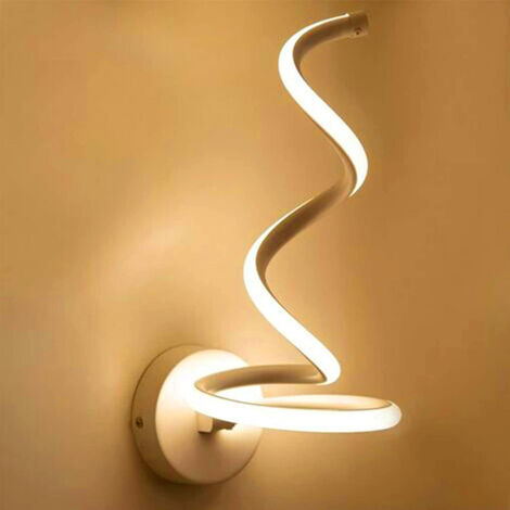 APPLIQUE LAMPADA DA PARETE A SPIRALE PER INTERNO LED LUCE CALDA 3000K 12W